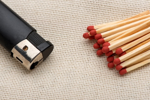 Image result for Use matches instead of disposable plastic lighters