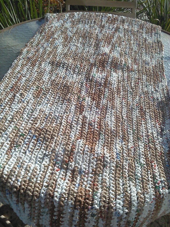 plastic bag crochet mat